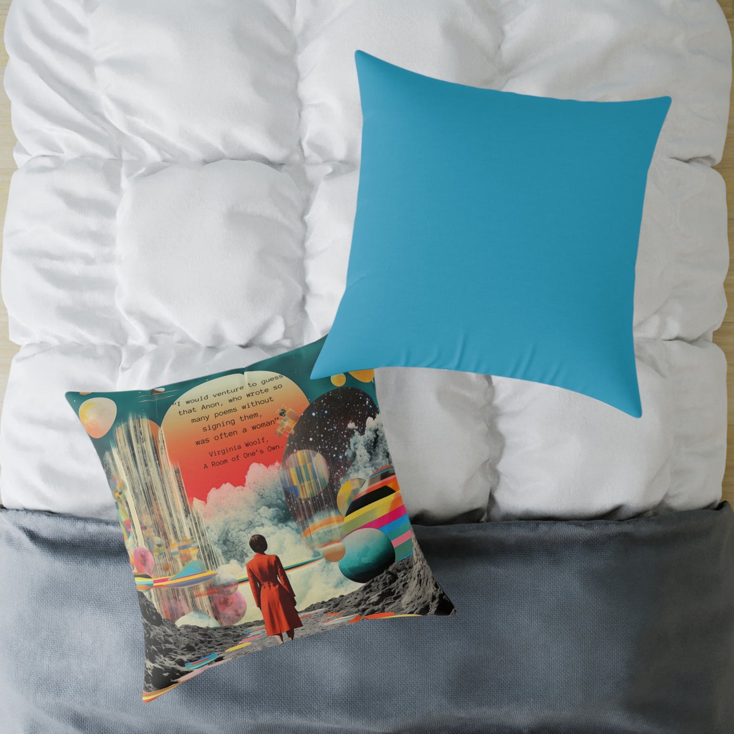 "Anon" Virginia Woolf, A Room of One’s Own Quote Cushion