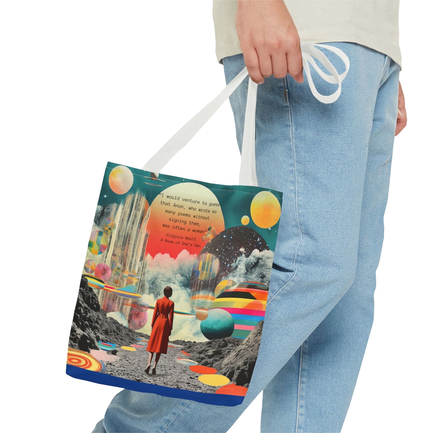 Virginia Woolf “Anonymous Was a Woman” Classic Literature Quote Tote Bag