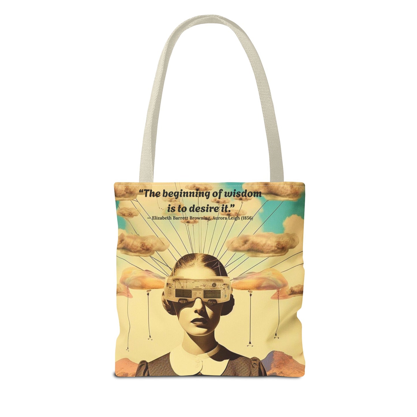 Inspirational Quote Tote Bag – "The Beginning of Wisdom"