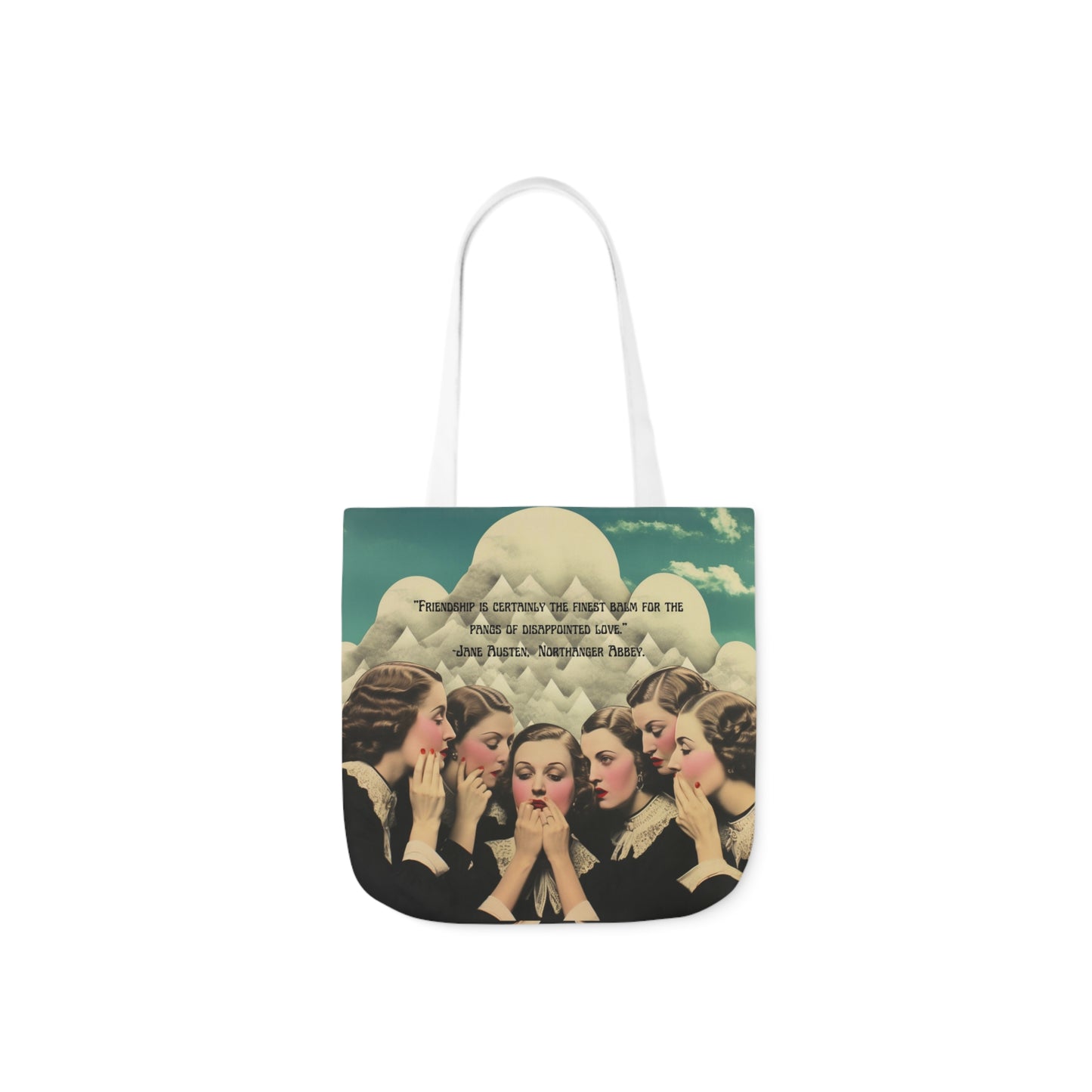 "Friendship Balm"Quote, by Jane Austen from Northanger Abbey, Tote Bag