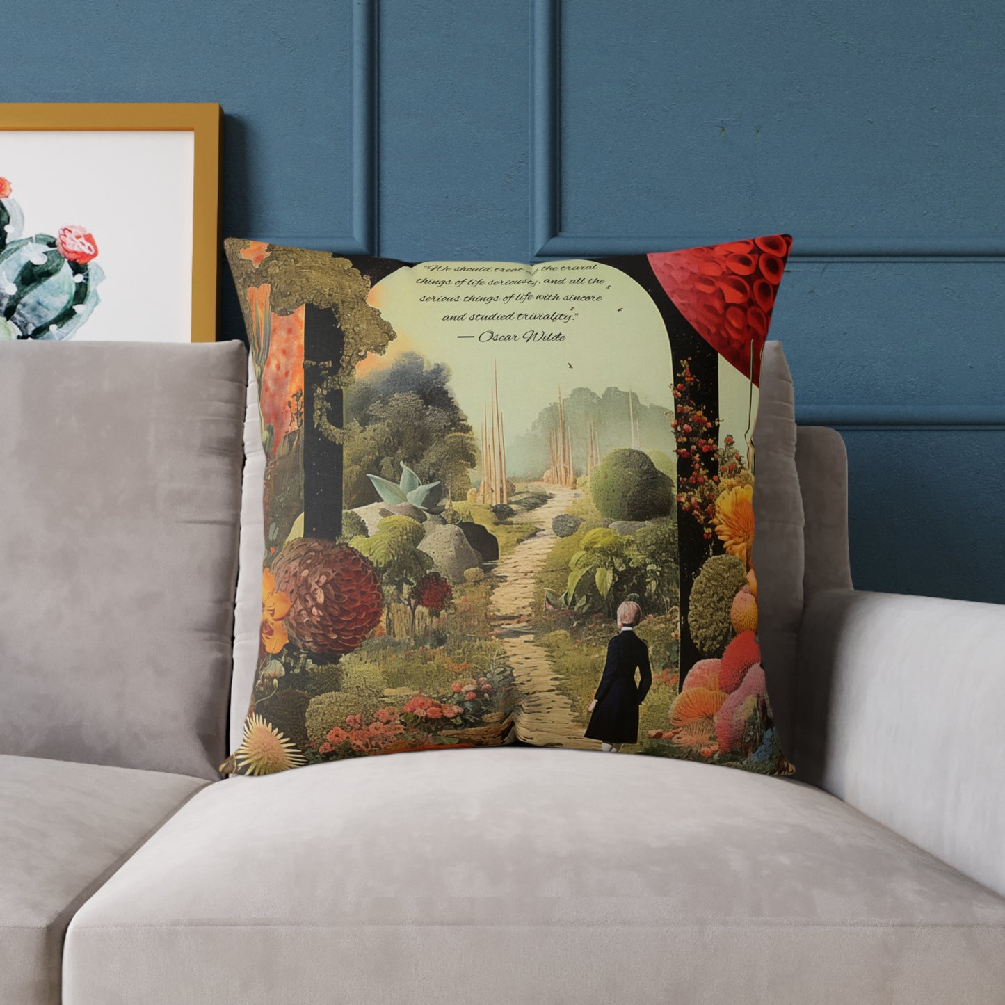 Oscar Wilde "Trivial things" Quote, Luxury Cushion