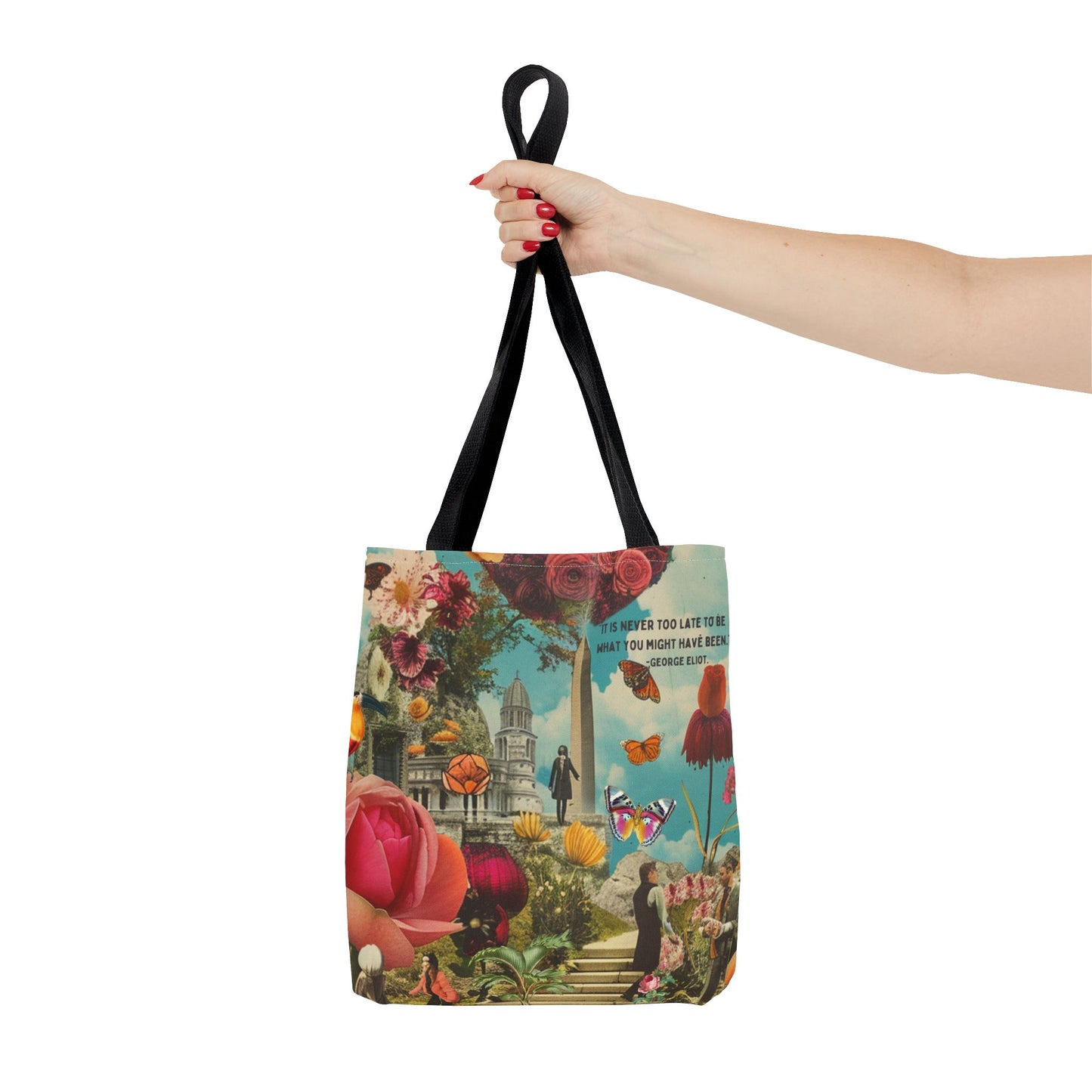 George Eliot Quote Tote Bag – “It is never too late to be what you might have been.”