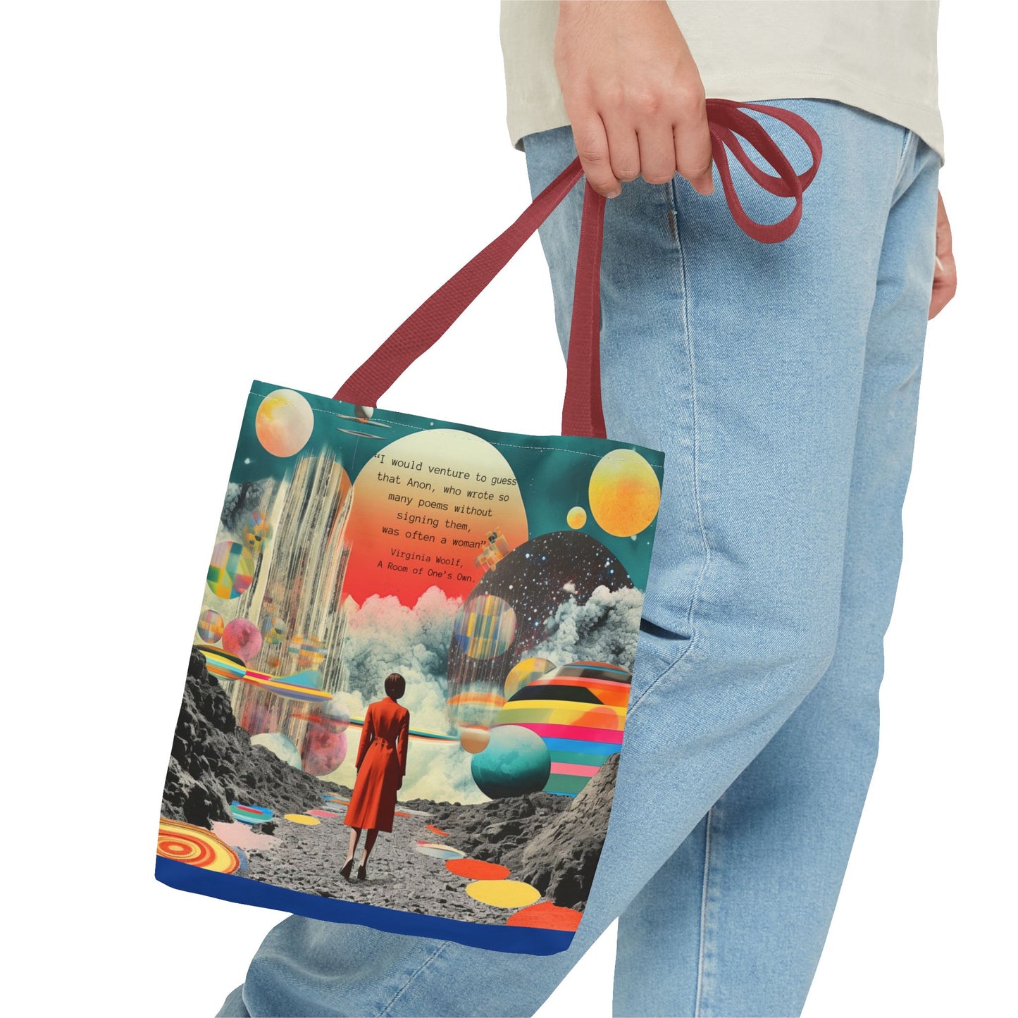 Virginia Woolf “Anonymous Was a Woman” Classic Literature Quote Tote Bag