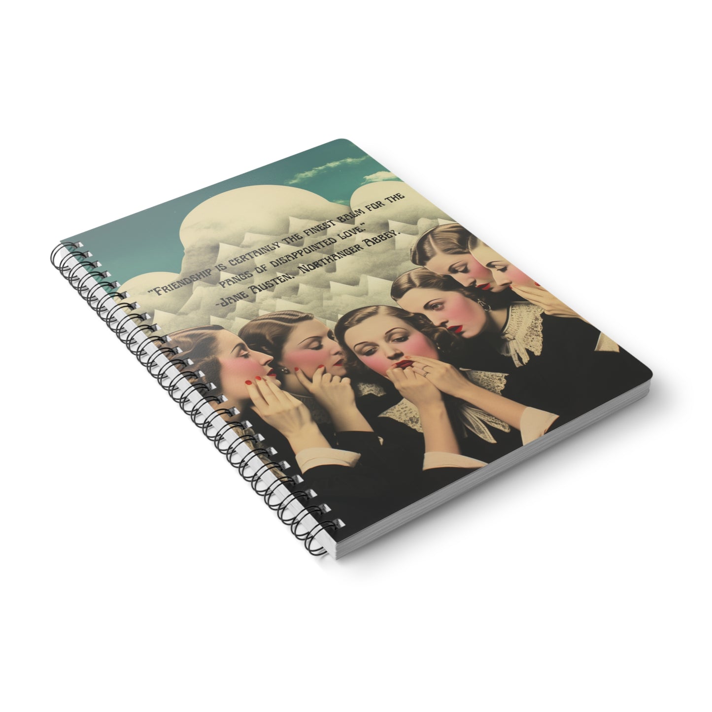 "Friendship balm" Jane Austen quote, softcover notebook, A5