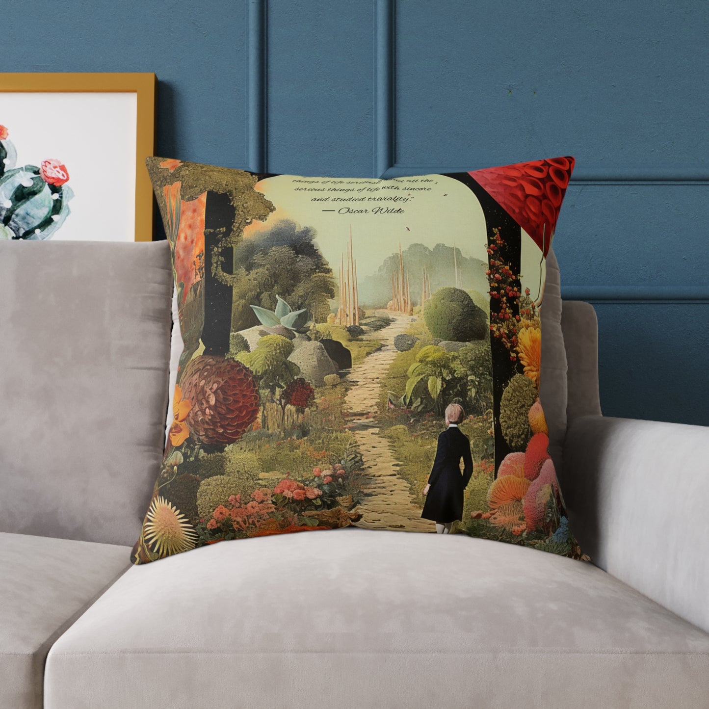 Oscar Wilde "Trivial things" Quote, Luxury Cushion