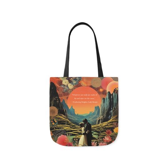 'Whatever our souls' from Wuthering Heights by Emily Bronte, quote Tote Bag
