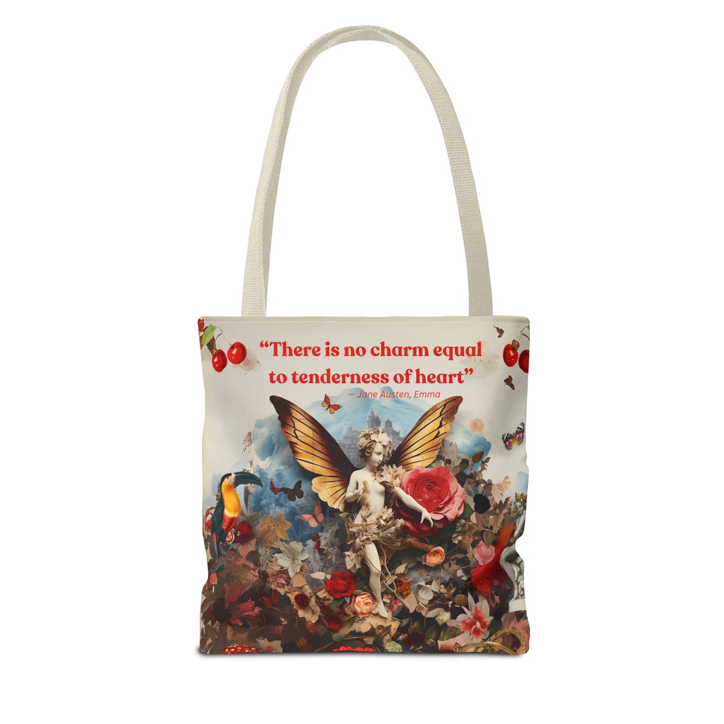 Jane Austen Quote Tote Bag – “There is no charm equal to tenderness of heart.”