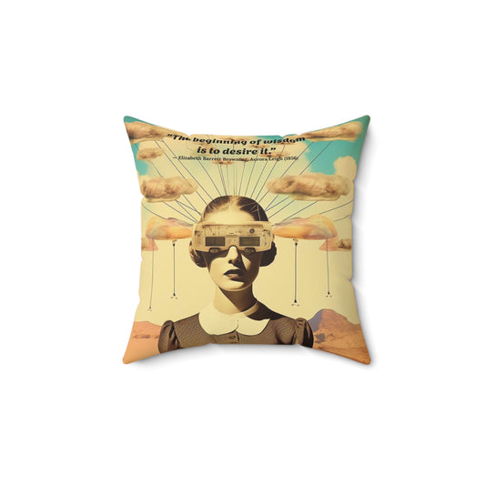 “The Beginning of Wisdom” – Elizabeth Barrett Browning Quote Tote Bag | Literary Gift for Thinkers