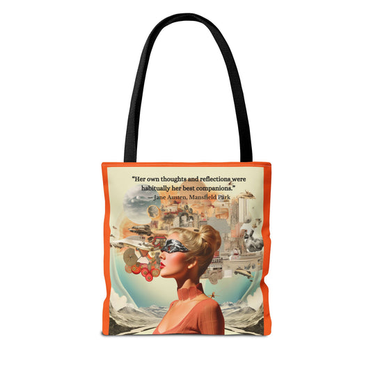 “Her Own Thoughts Were Her Best Companions” – Jane Austen Quote Tote Bag | Literary Gift for Readers & Writers
