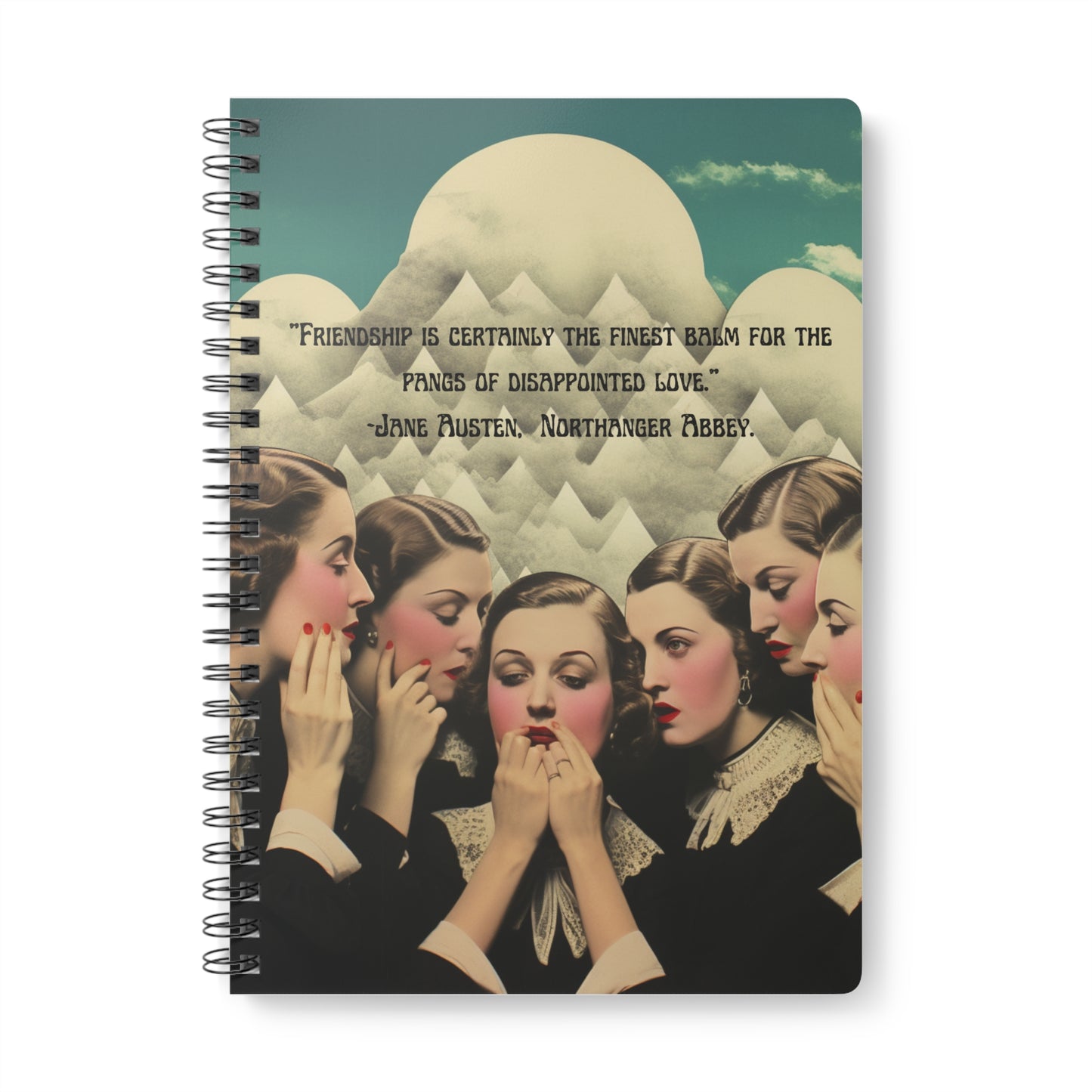 "Friendship balm" Jane Austen quote, softcover notebook, A5