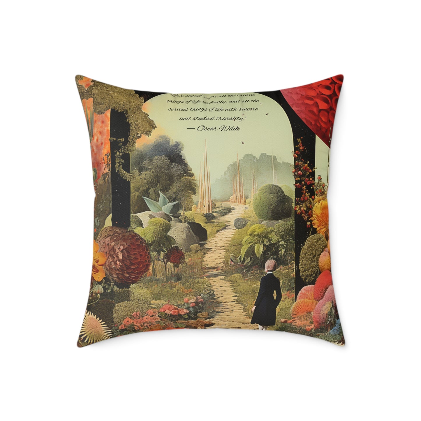 Oscar Wilde "Trivial things" Quote, Luxury Cushion