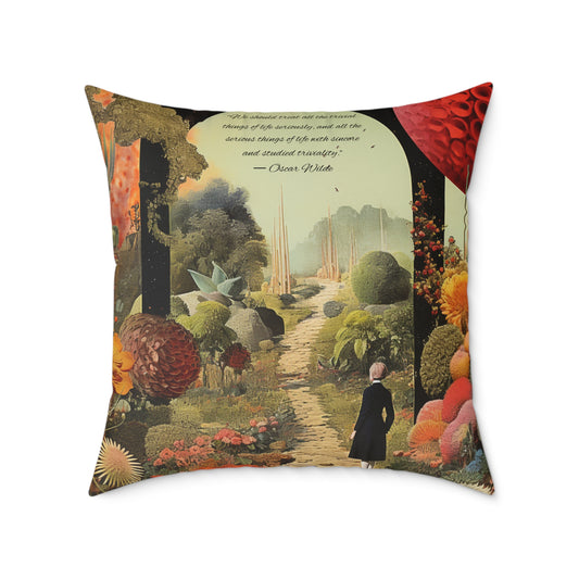 Oscar Wilde "Trivial things" Quote, Luxury Cushion