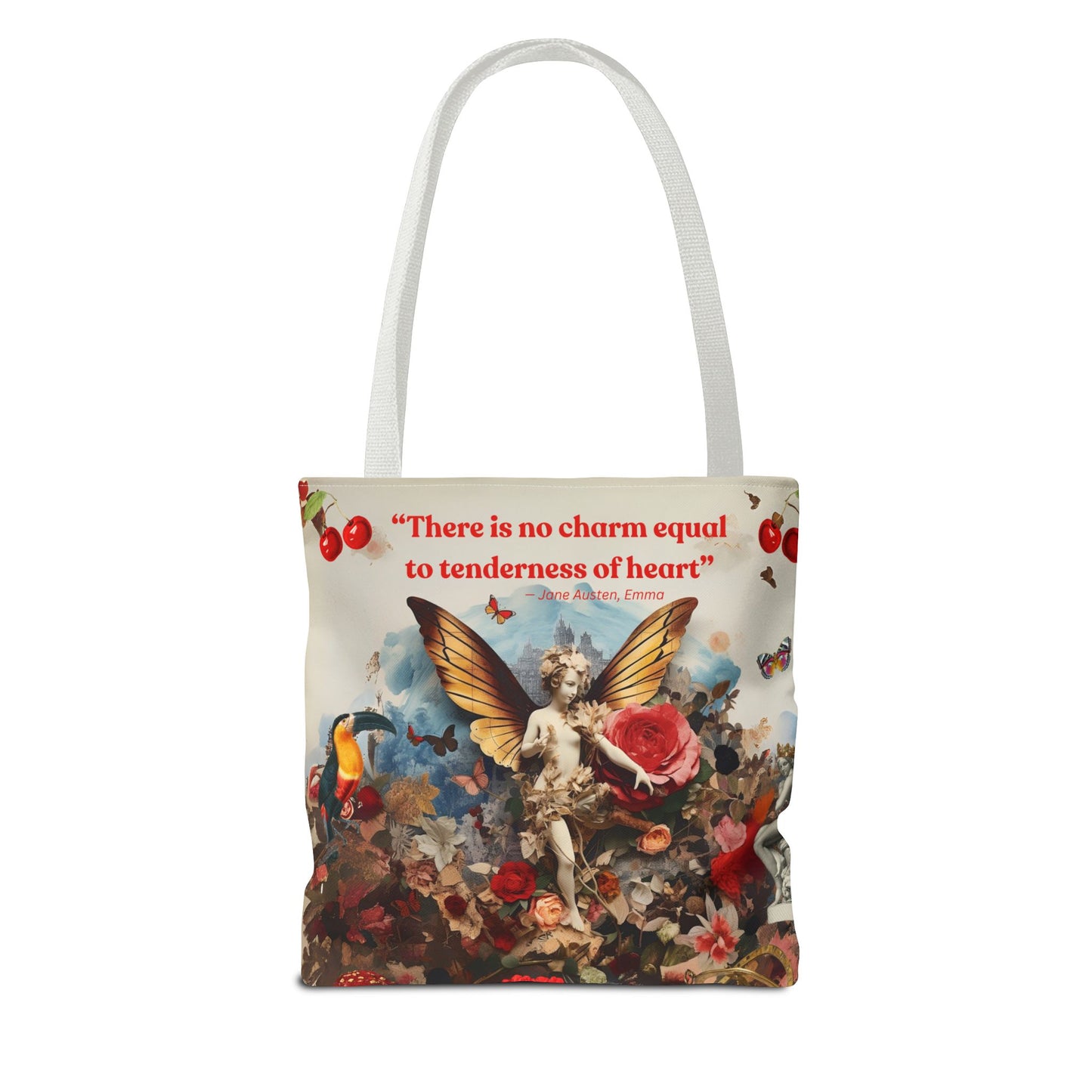 Jane Austen Quote Tote Bag – “There is no charm equal to tenderness of heart.”