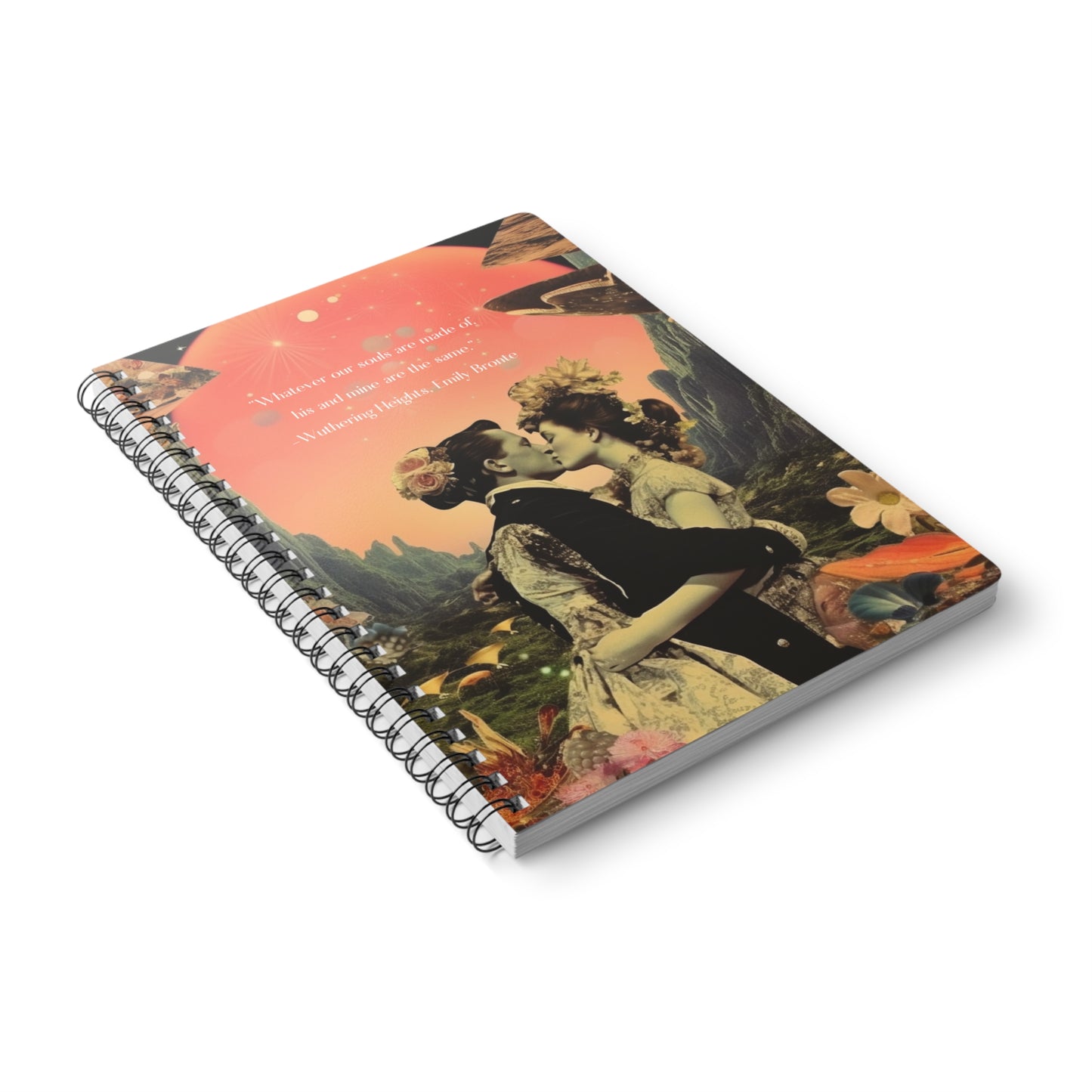 'Whatever our souls' from Wuthering Heights by Emily Bronte, Wirobound Softcover Notebook, A5