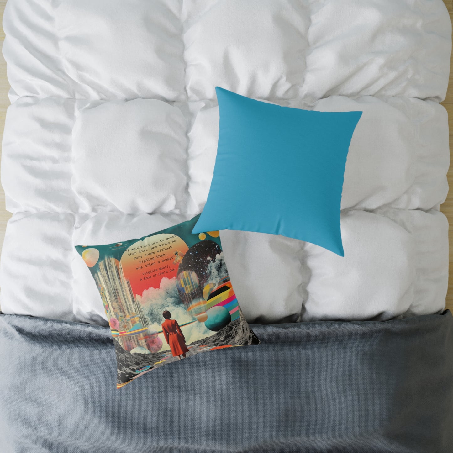 "Anon" Virginia Woolf, A Room of One’s Own Quote Cushion