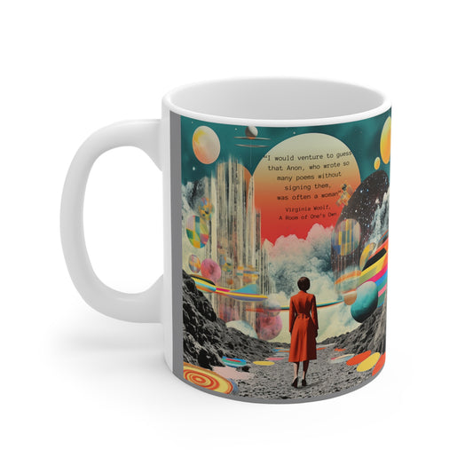 “Anon Was a Woman” – Virginia Woolf Quote Mug | Feminist Literary Gift for Writers & Readers