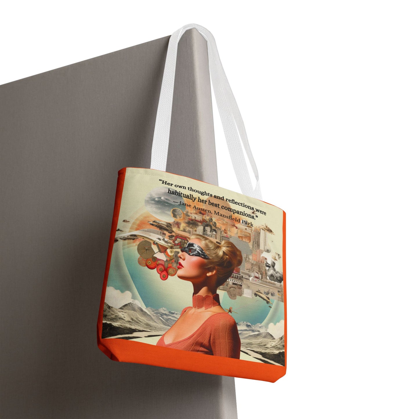 “Her Own Thoughts Were Her Best Companions” – Jane Austen Quote Tote Bag | Literary Gift for Readers & Writers