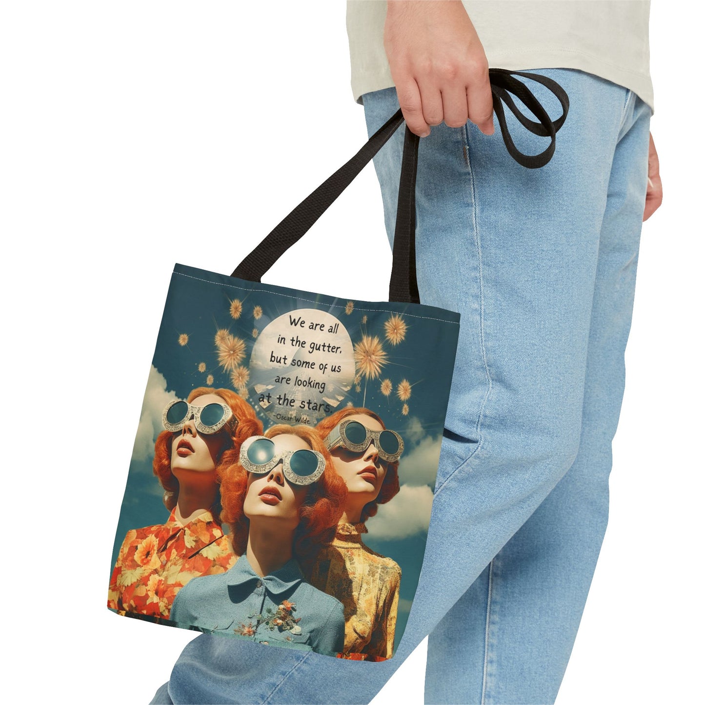 Oscar Wilde Quote Tote Bag – “We are all in the gutter, but some of us are looking at the stars.”