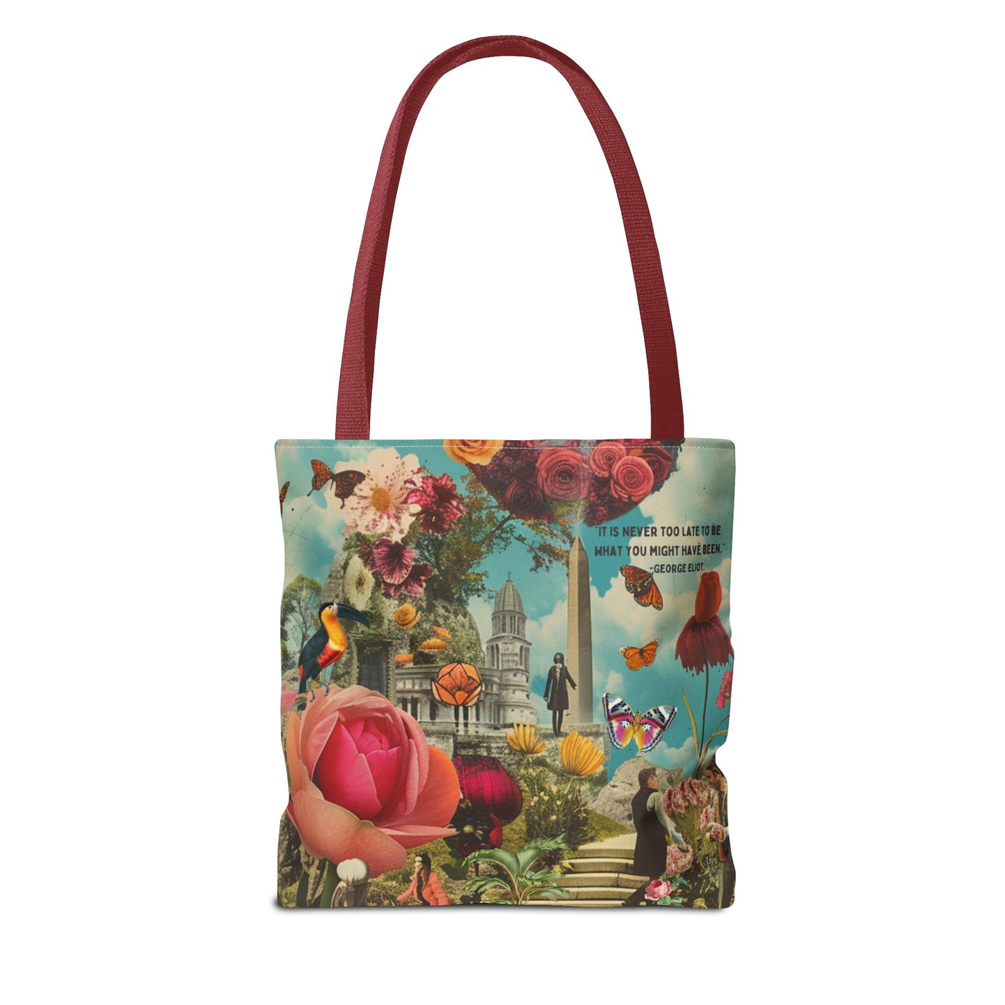 George Eliot Quote Tote Bag – “It is never too late to be what you might have been.”