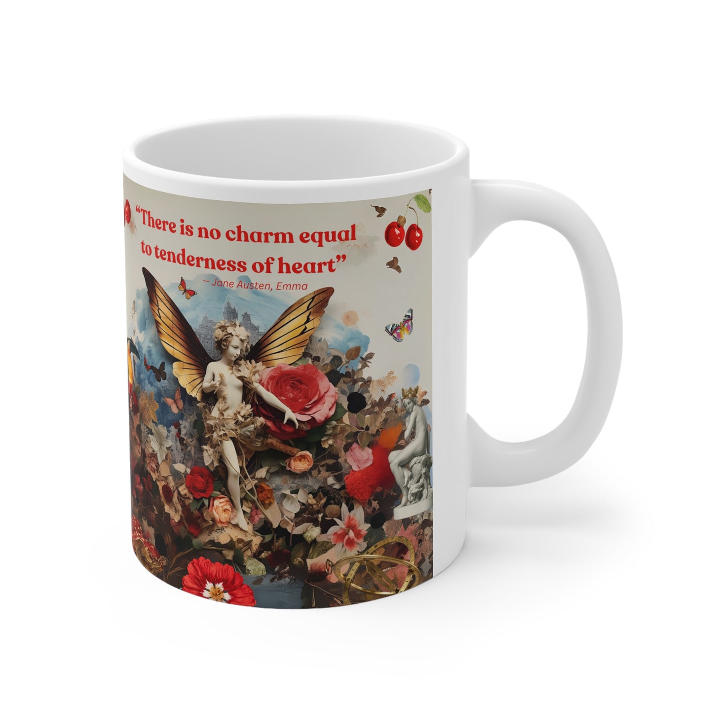 “There Is No Charm Equal to a Tenderness of Heart” – Jane Austen Quote Mug | Romantic Literary Gift