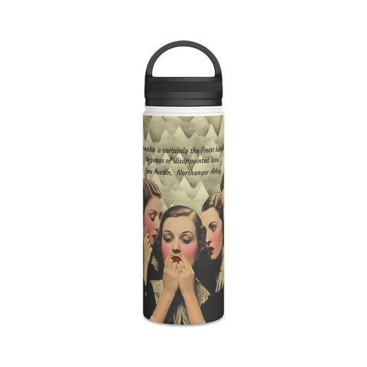 Jane Austen Inspired Stainless Steel Water Bottle | Find Comfort in Friendship