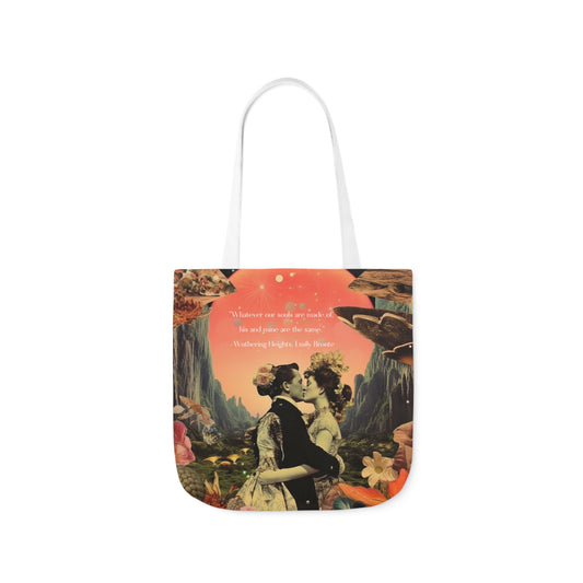 'Whatever our souls', from Wuthering Heights by Emily Bronte quote, Tote Bag