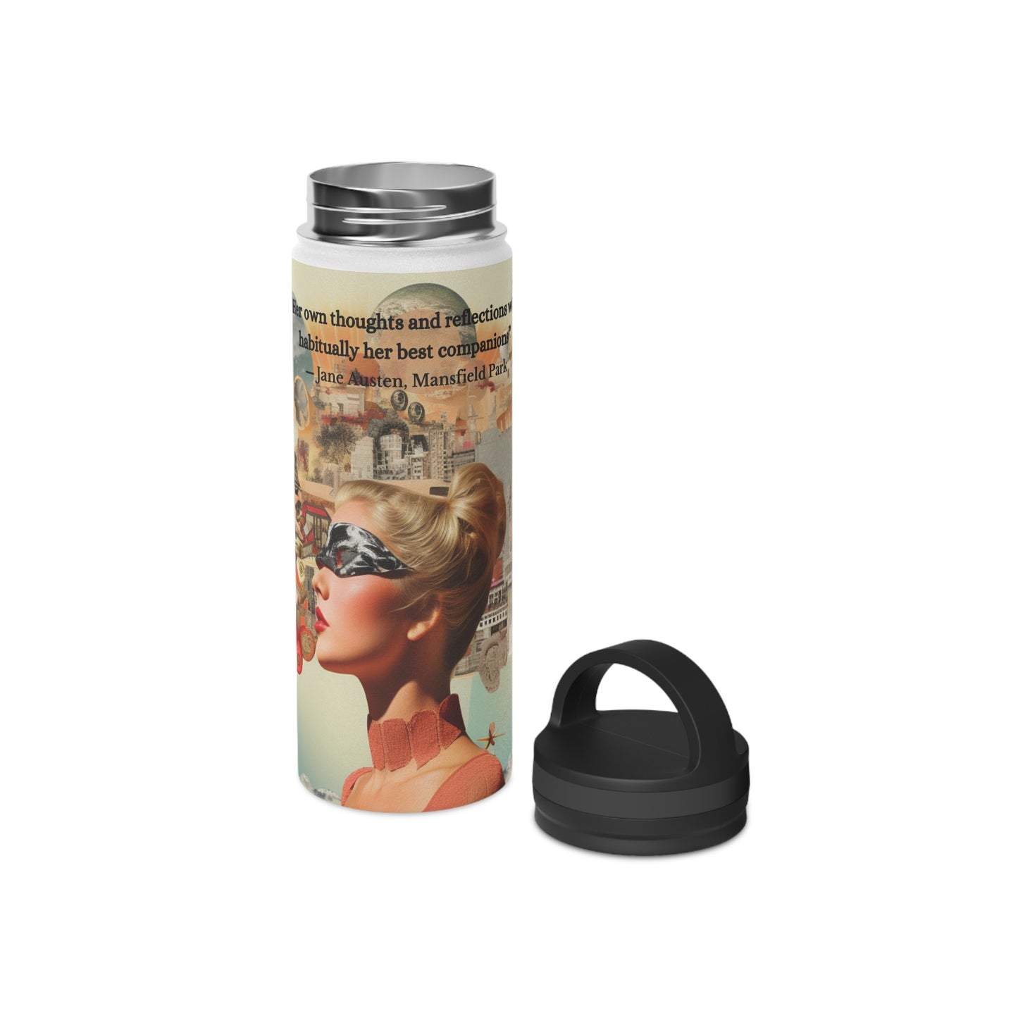 Jane Austen Inspired Stainless Steel Water Bottle | Your Best Companion for Hydration Adventures