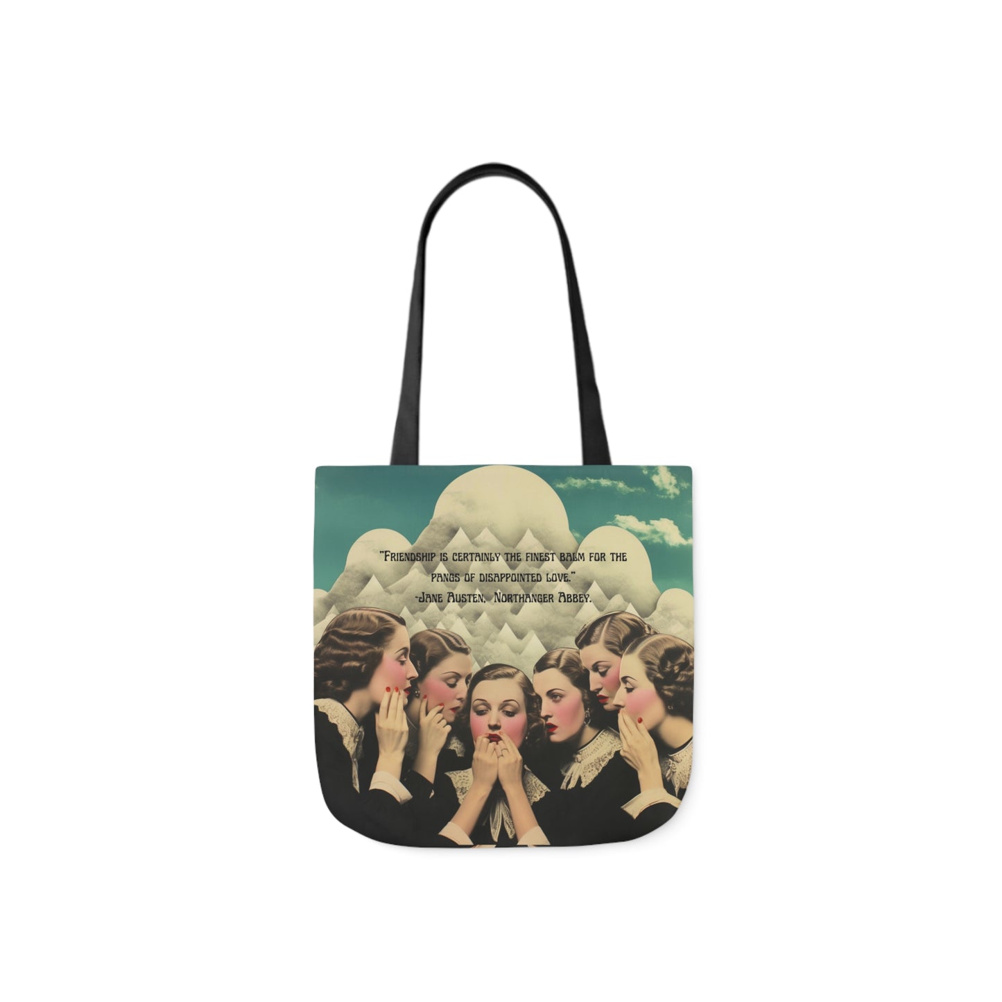 "Friendship Balm"Quote, by Jane Austen from Northanger Abbey, Tote Bag