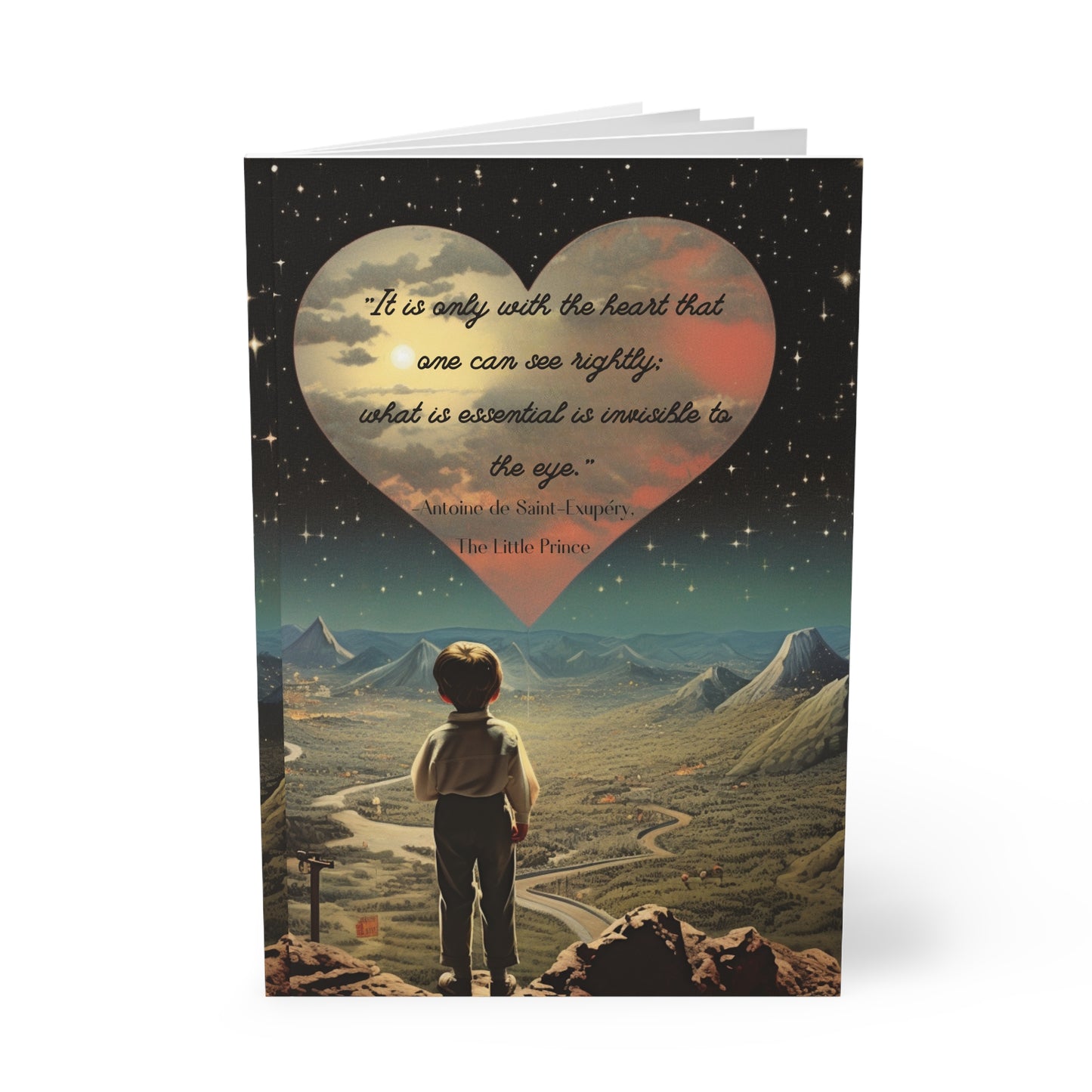 The Little Prince  A5 Softcover Notebook- “It is only with the heart that one can see rightly”
