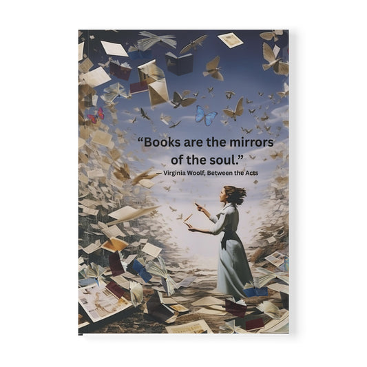 Inspirational A5 Softcover Notebook - "Books are the Mirrors of the Soul"