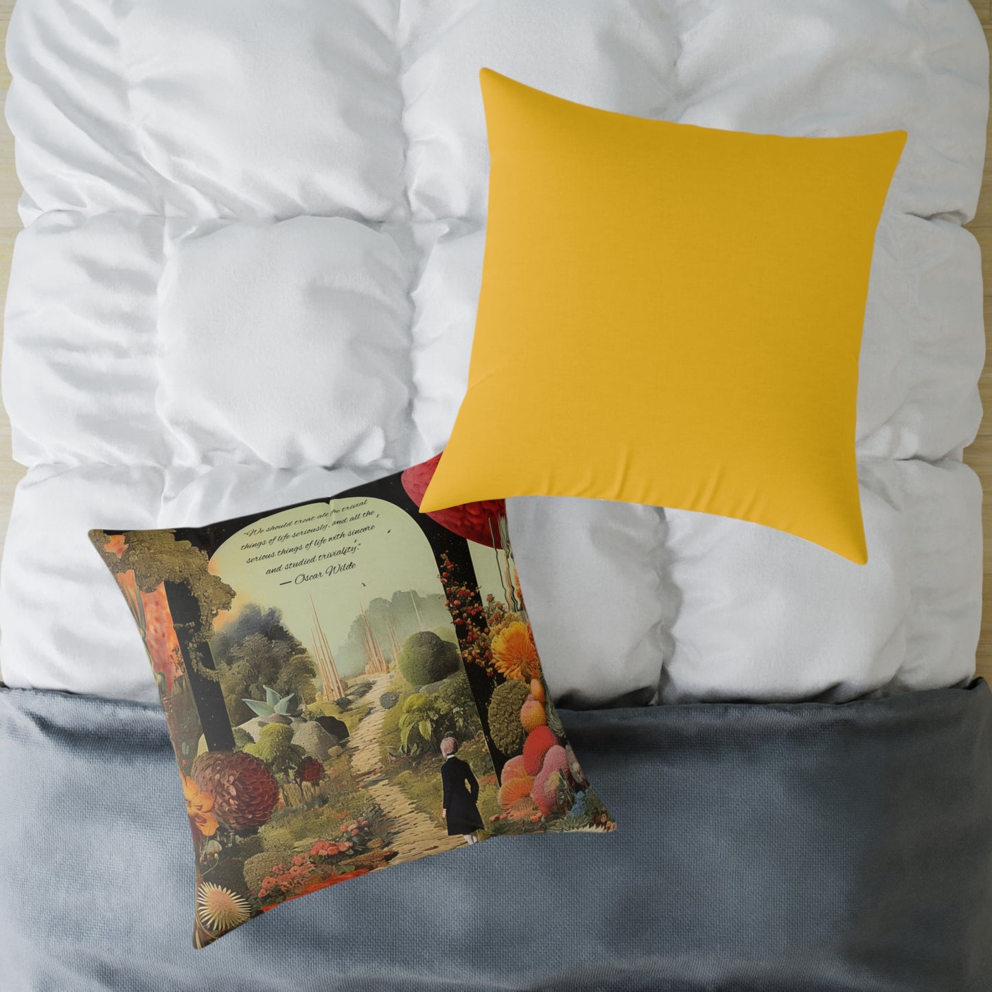 Oscar Wilde "Trivial things" Quote, Luxury Cushion