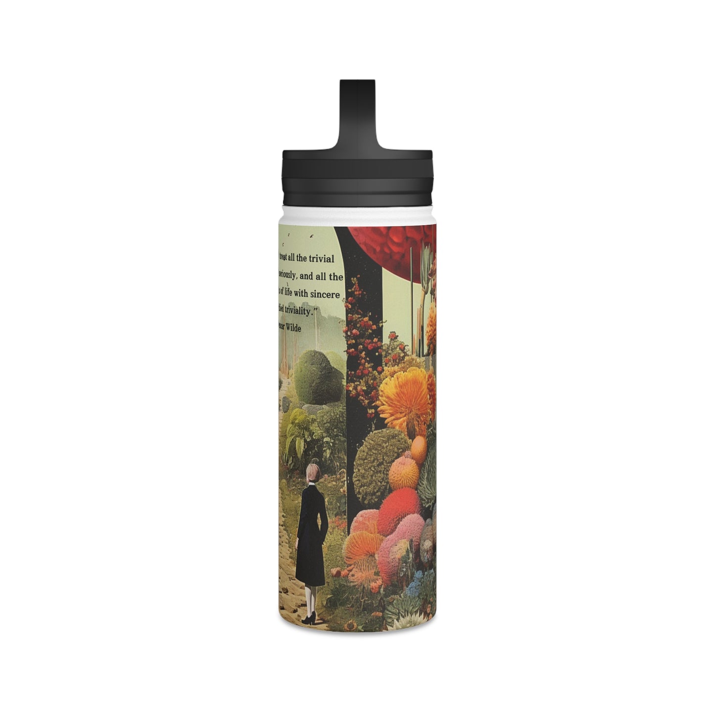 Oscar Wilde Inspired Stainless Steel Water Bottle | Embrace the Joy of Triviality