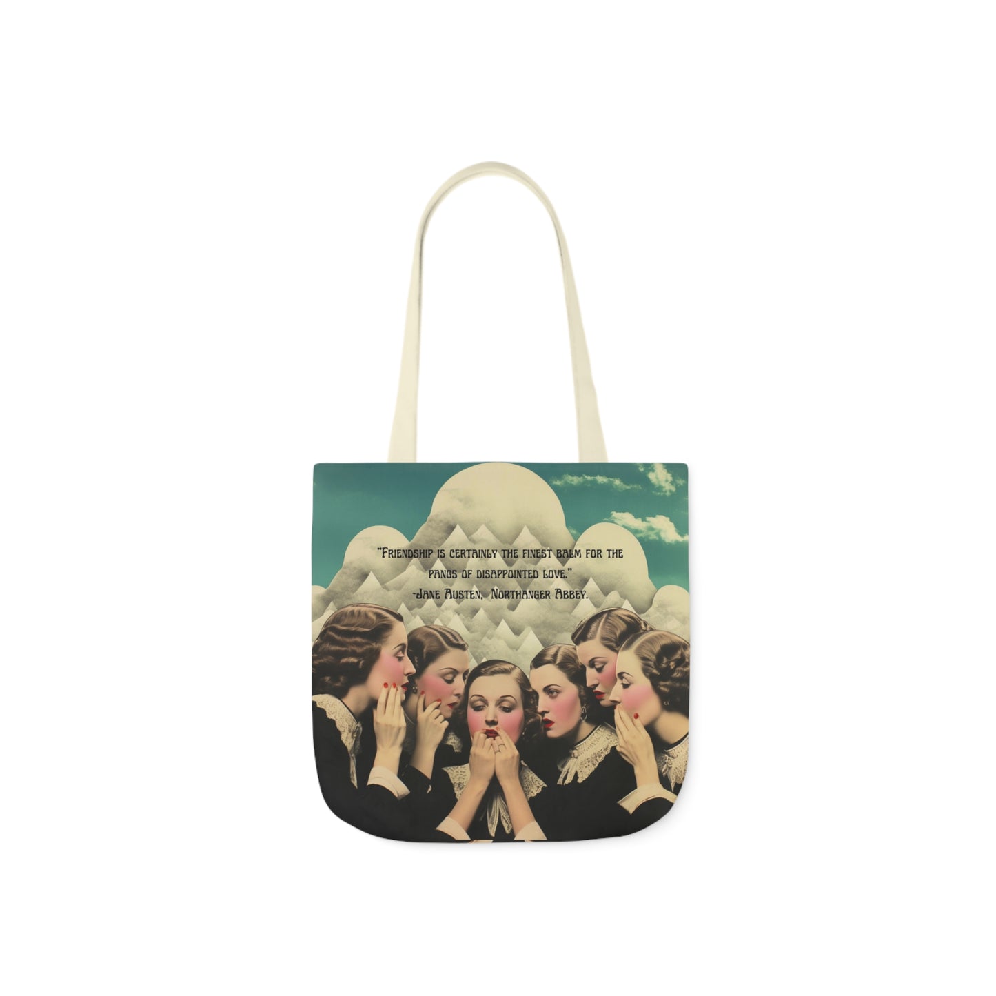"Friendship Balm"Quote, by Jane Austen from Northanger Abbey, Tote Bag