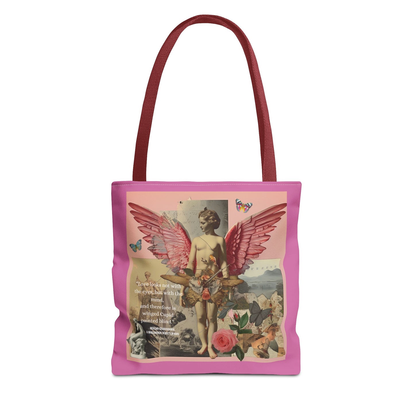 Whimsical Angel Tote Bag - Artistic AOP Design with Inspirational Quote