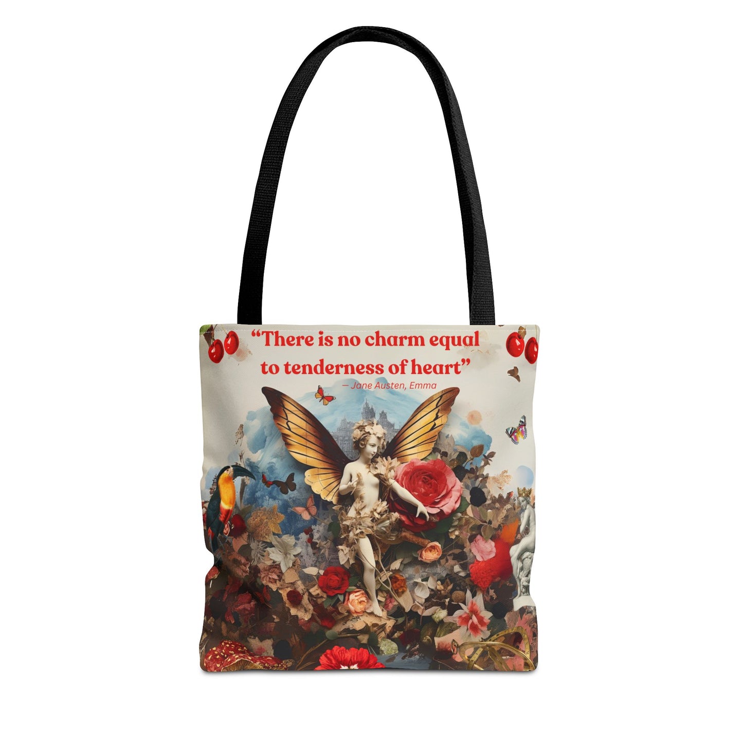 Jane Austen Quote Tote Bag – “There is no charm equal to tenderness of heart.”