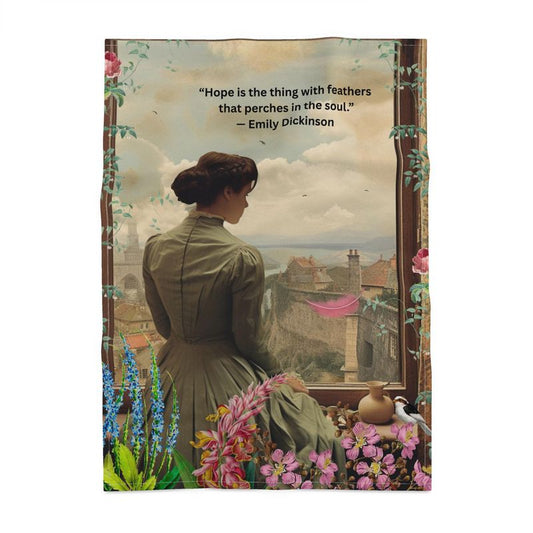 Emily Dickinson — “Hope Is the Thing with Feathers” Tea Towel