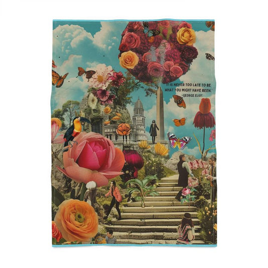 George Eliot — “Never Too Late” Tea Towel