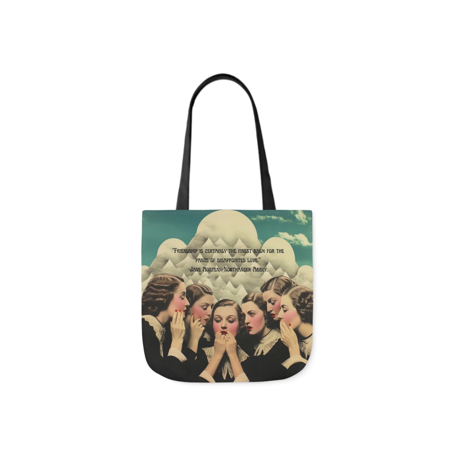 "Friendship Balm"Quote, by Jane Austen from Northanger Abbey, Tote Bag