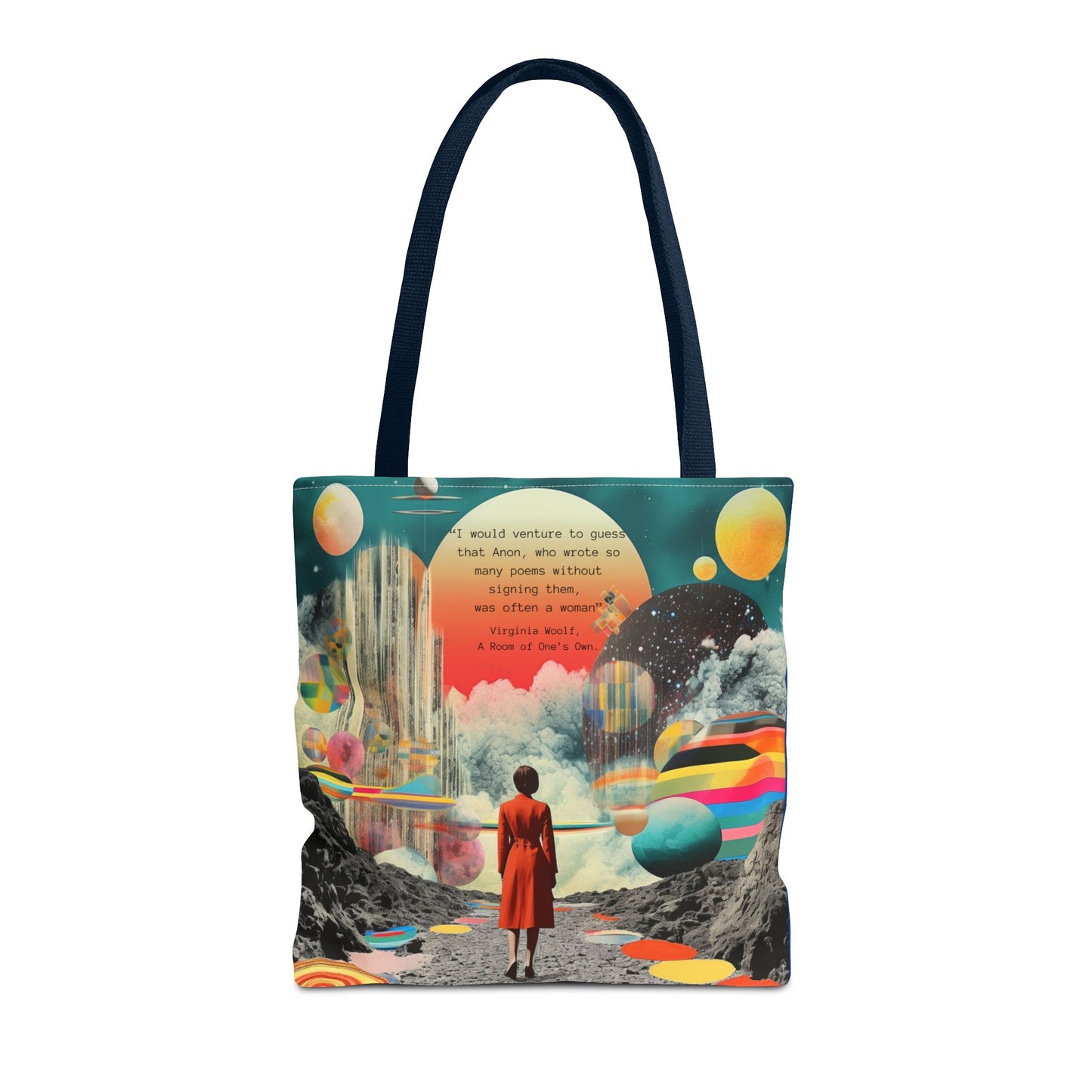 Virginia Woolf “Anonymous Was a Woman” Classic Literature Quote Tote Bag