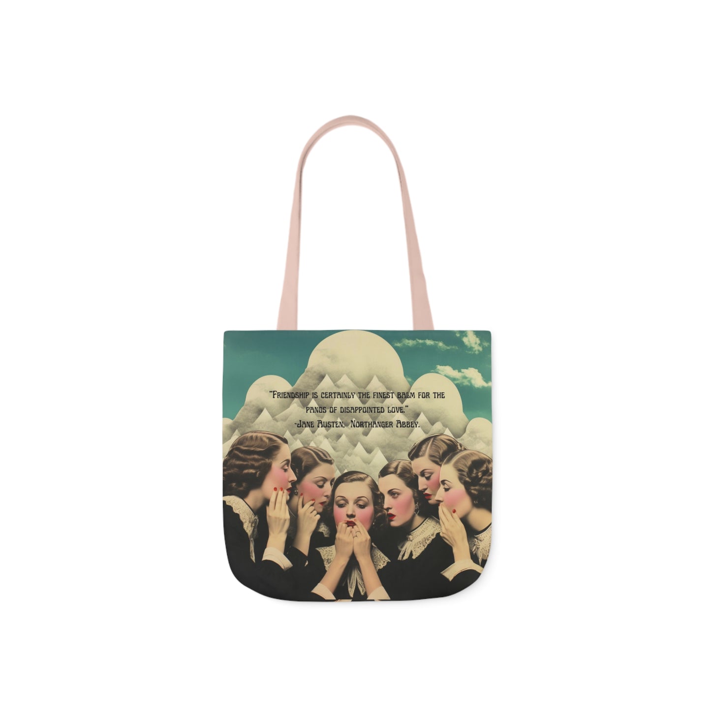 "Friendship Balm"Quote, by Jane Austen from Northanger Abbey, Tote Bag