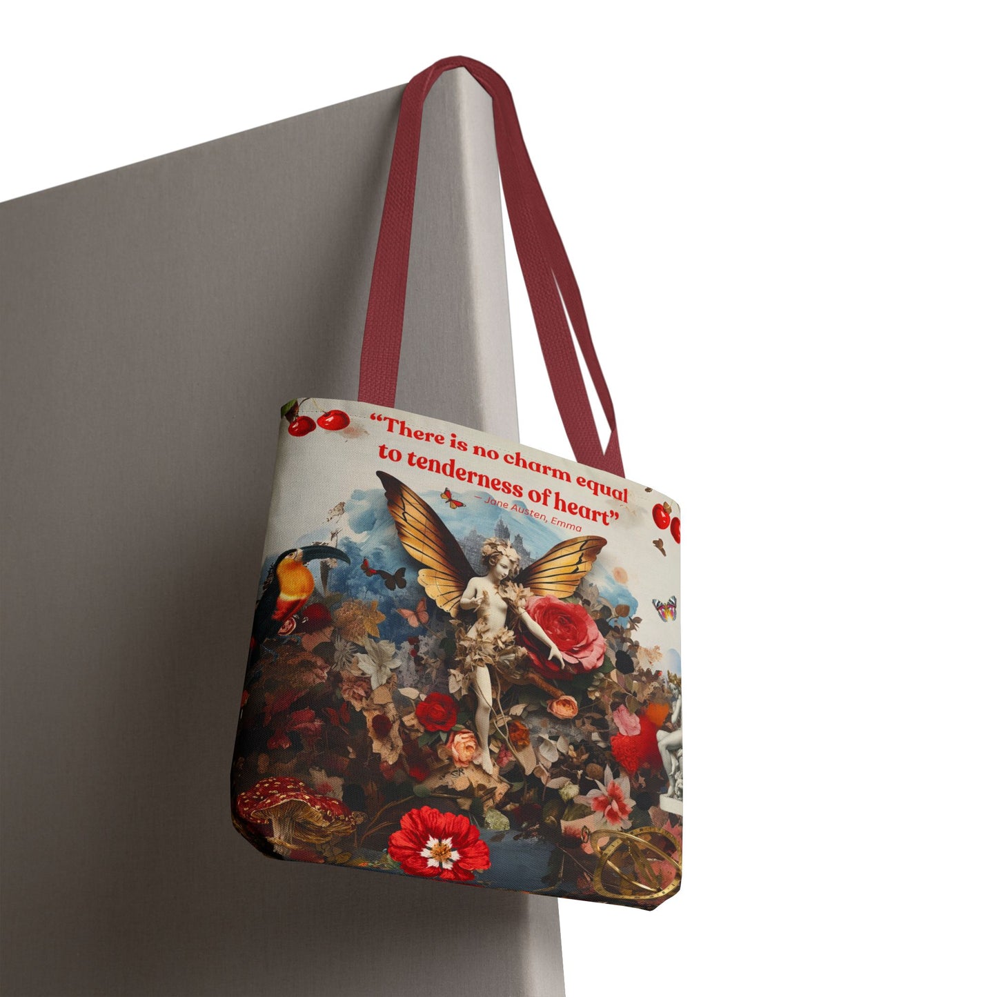 Jane Austen Quote Tote Bag – “There is no charm equal to tenderness of heart.”