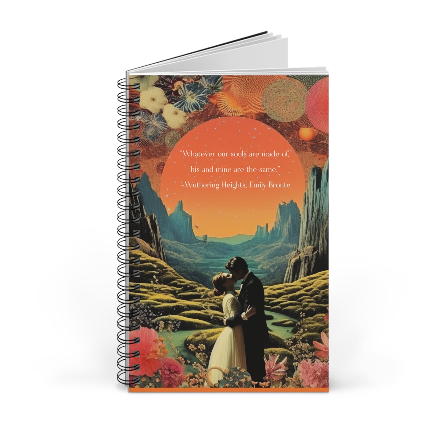 Spiral Journal - Wuthering Heights Emily Bronte Quote Notebook