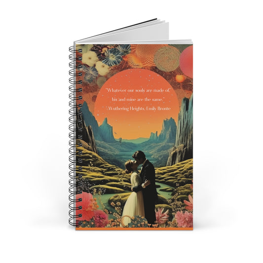 Spiral Journal - Wuthering Heights Emily Bronte Quote Notebook