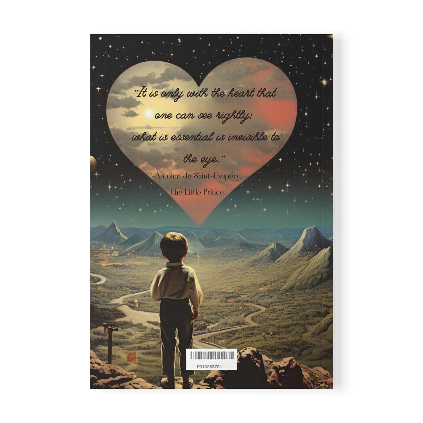 The Little Prince  A5 Softcover Notebook- “It is only with the heart that one can see rightly”