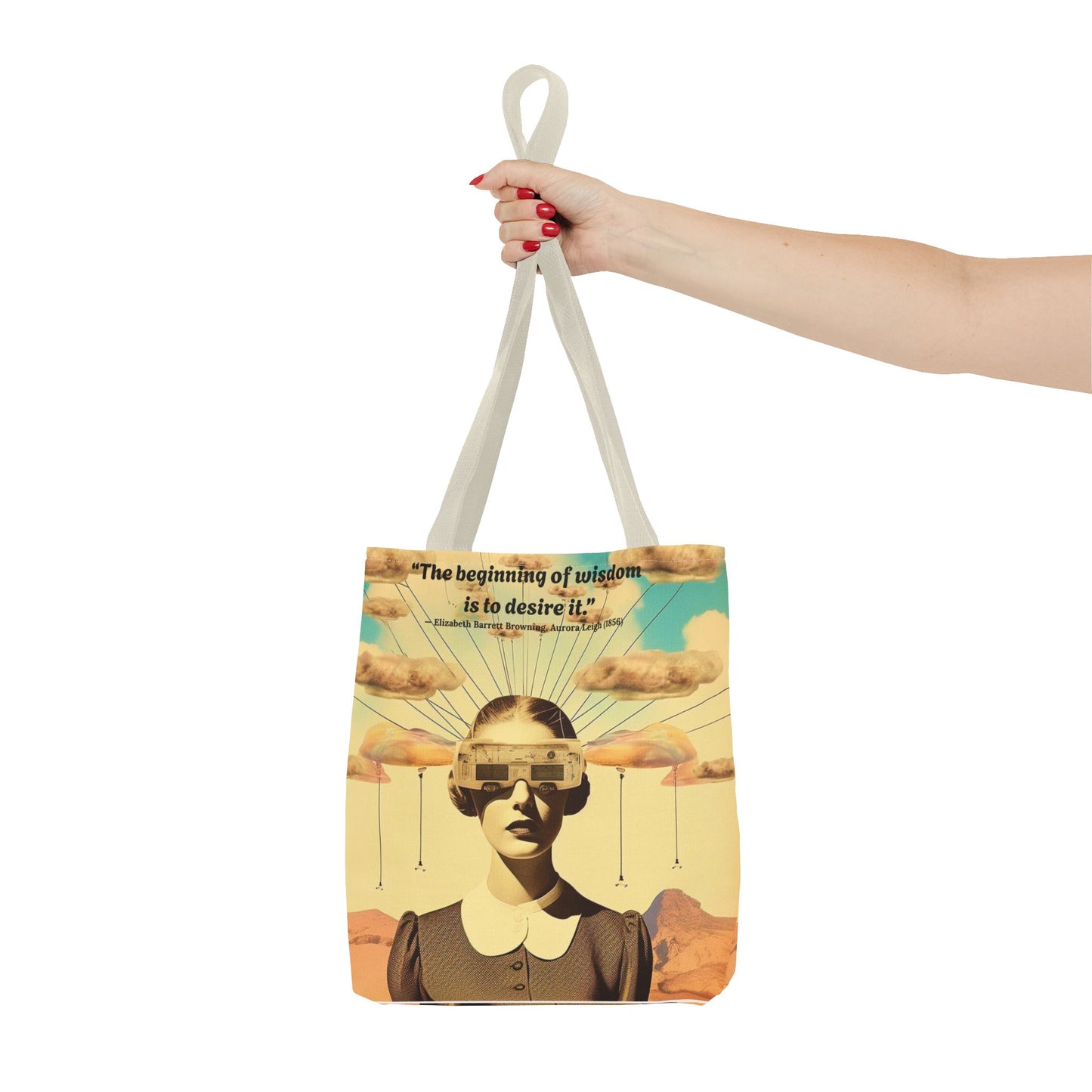 Inspirational Quote Tote Bag – "The Beginning of Wisdom"