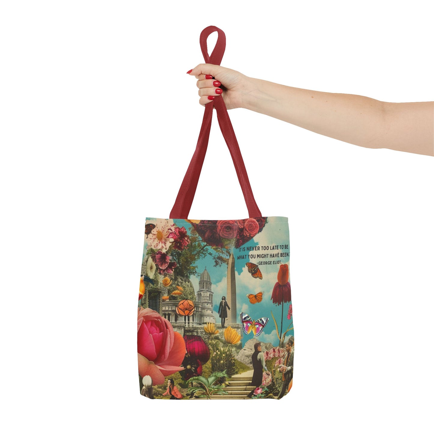 George Eliot Quote Tote Bag – “It is never too late to be what you might have been.”