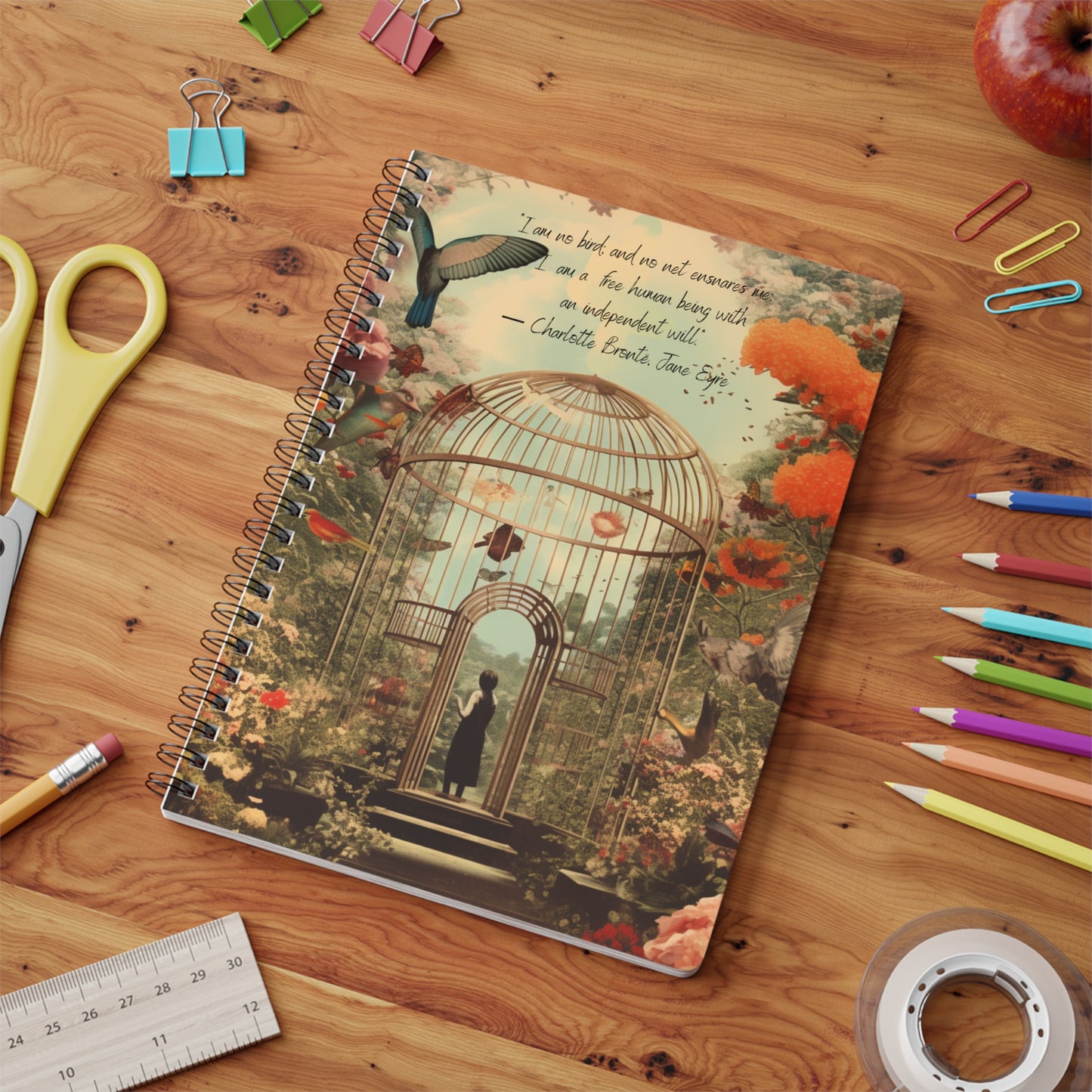 Charlotte Bronte, Jane Eyre Quote Softcover Notebook, A5