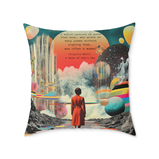"Anon" Virginia Woolf, A Room of One’s Own Quote Cushion