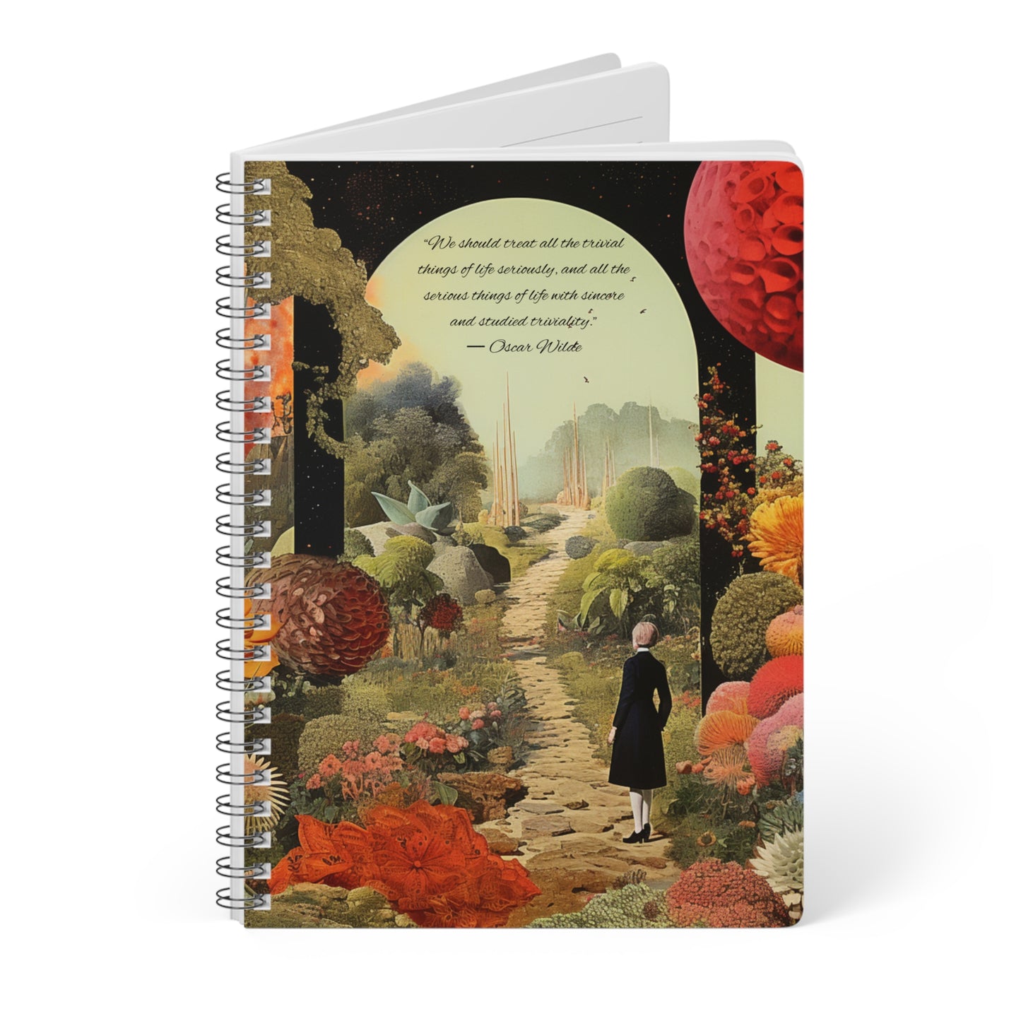 "Trivial things" Oscar Wild quote softcover Notebook, A5