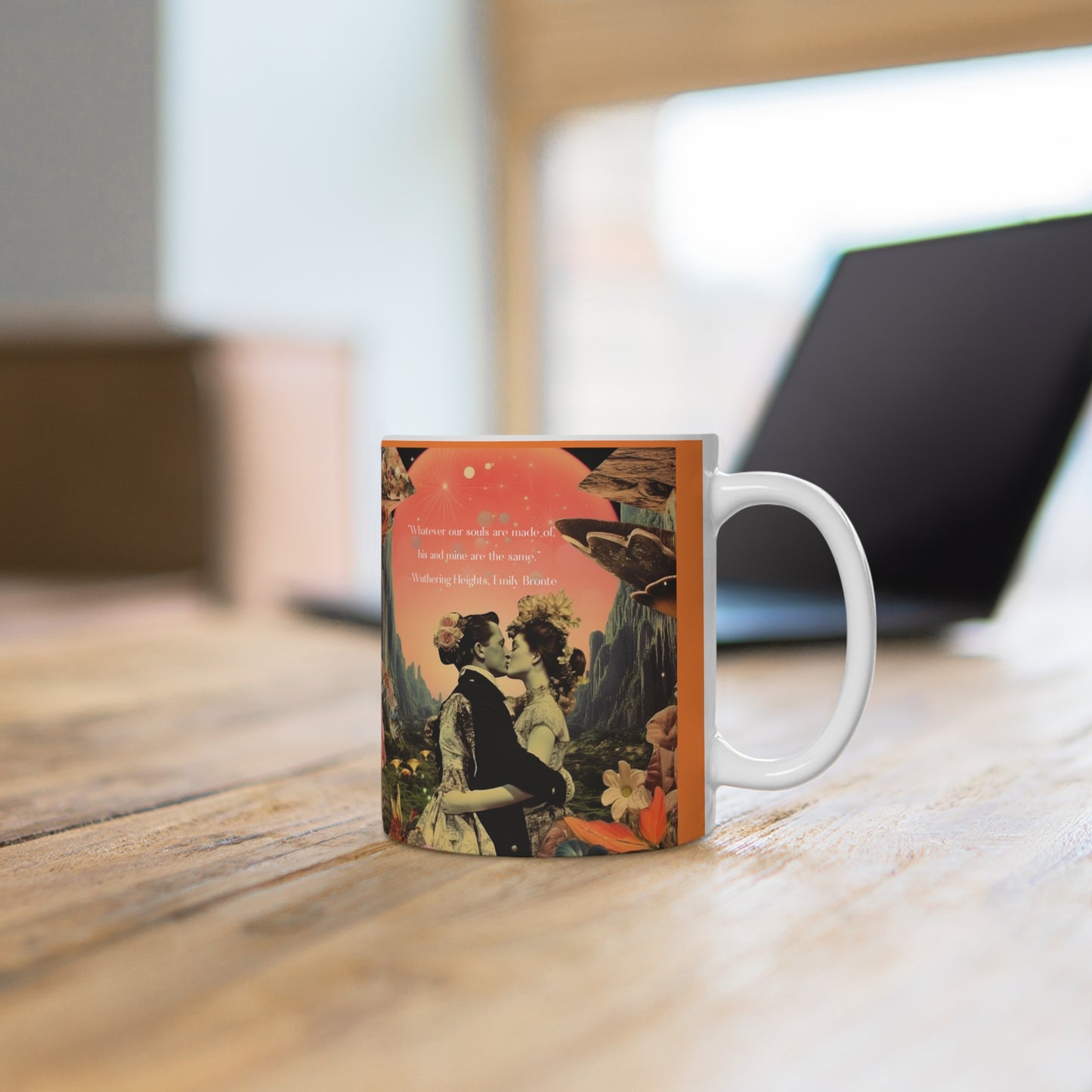 “Whatever Our Souls Are Made Of” – Emily Brontë Quote Mug | Romantic Literary Gift from Wuthering Heights